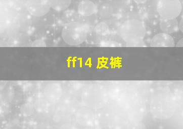 ff14 皮裤